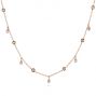 18k Rose Gold 18k Rose Gold Diamond Necklace - Three-Quarter View -  105933 - Thumbnail