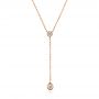 14k Rose Gold 14k Rose Gold Diamond Necklace - Three-Quarter View -  106512 - Thumbnail