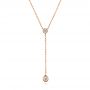 18k Rose Gold 18k Rose Gold Diamond Necklace - Three-Quarter View -  106512 - Thumbnail