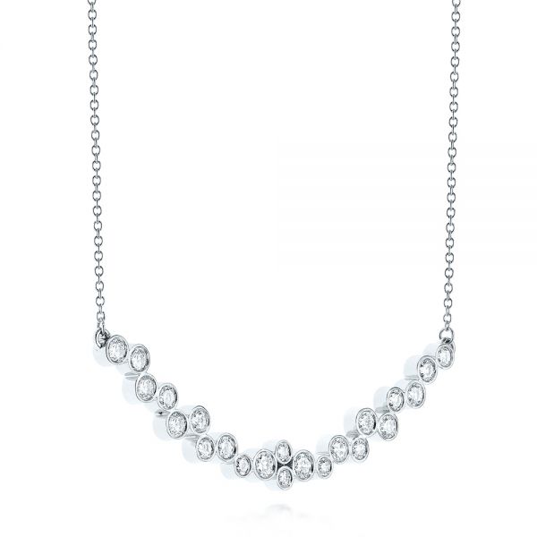 Platinum Platinum Diamond Necklace - Flat View - 106652