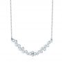 18k White Gold 18k White Gold Diamond Necklace - Flat View -  106652 - Thumbnail