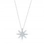 18k White Gold 18k White Gold Diamond Necklace - Three-Quarter View -  103703 - Thumbnail