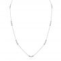 18k White Gold 18k White Gold Diamond Necklace - Three-Quarter View -  105347 - Thumbnail