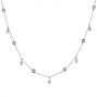 18k White Gold 18k White Gold Diamond Necklace - Three-Quarter View -  105933 - Thumbnail