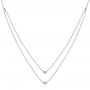 14k White Gold 14k White Gold Diamond Necklace - Three-Quarter View -  106509 - Thumbnail
