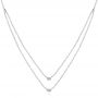 18k White Gold 18k White Gold Diamond Necklace - Three-Quarter View -  106509 - Thumbnail