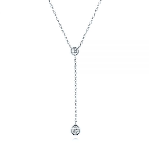  Platinum Platinum Diamond Necklace - Three-Quarter View -  106512