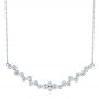 14k White Gold 14k White Gold Diamond Necklace - Three-Quarter View -  106652 - Thumbnail