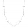 14k White Gold 14k White Gold Diamond Necklace - Three-Quarter View -  107094 - Thumbnail
