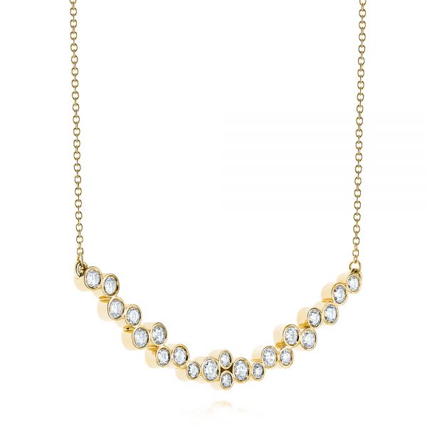 14k Yellow Gold 14k Yellow Gold Diamond Necklace - Flat View - 106652