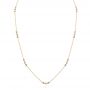 14k Yellow Gold 14k Yellow Gold Diamond Necklace - Three-Quarter View -  105347 - Thumbnail