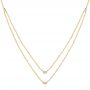 14k Yellow Gold 14k Yellow Gold Diamond Necklace - Three-Quarter View -  106509 - Thumbnail