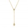 14k Yellow Gold 14k Yellow Gold Diamond Necklace - Three-Quarter View -  106512 - Thumbnail
