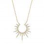 14k Yellow Gold 14k Yellow Gold Diamond Necklace - Three-Quarter View -  106513 - Thumbnail