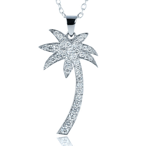 Diamond Palm Tree Pendant - Image