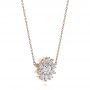 18k Rose Gold 18k Rose Gold Diamond Pendant - Flat View -  106651 - Thumbnail