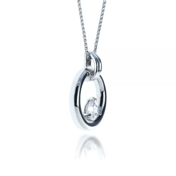  Platinum Platinum Diamond Pendant - Flat View -  1343