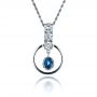  14K Gold Diamond Pendant - Front View -  1341 - Thumbnail