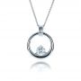  Platinum Platinum Diamond Pendant - Front View -  1343 - Thumbnail