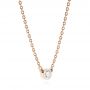 18k Rose Gold 18k Rose Gold Diamond Solitaire Pendant - Flat View -  105069 - Thumbnail