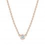 14k Rose Gold 14k Rose Gold Diamond Solitaire Pendant - Three-Quarter View -  105069 - Thumbnail