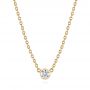 18k Yellow Gold 18k Yellow Gold Diamond Solitaire Pendant - Three-Quarter View -  105069 - Thumbnail