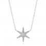 18k White Gold 18k White Gold Diamond Star Necklace - Three-Quarter View -  106980 - Thumbnail