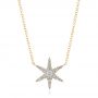 18k Yellow Gold 18k Yellow Gold Diamond Star Necklace - Three-Quarter View -  106980 - Thumbnail