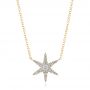 18k Yellow Gold 18k Yellow Gold Diamond Star Necklace - Three-Quarter View -  106980 - Thumbnail