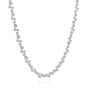 14k White Gold Diamond Tennis Necklace - Flat View -  107913 - Thumbnail