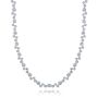 14k White Gold Diamond Tennis Necklace - Three-Quarter View -  107913 - Thumbnail