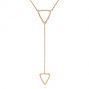 18k Rose Gold 18k Rose Gold Diamond Y Necklace - Three-Quarter View -  105939 - Thumbnail