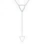 14k White Gold 14k White Gold Diamond Y Necklace - Three-Quarter View -  105939 - Thumbnail