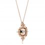 18k Rose Gold 18k Rose Gold Diamond And Black Opal Pendant - Flat View -  101977 - Thumbnail