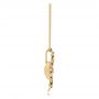 18k Yellow Gold 18k Yellow Gold Diamond And Black Opal Pendant - Side View -  101977 - Thumbnail