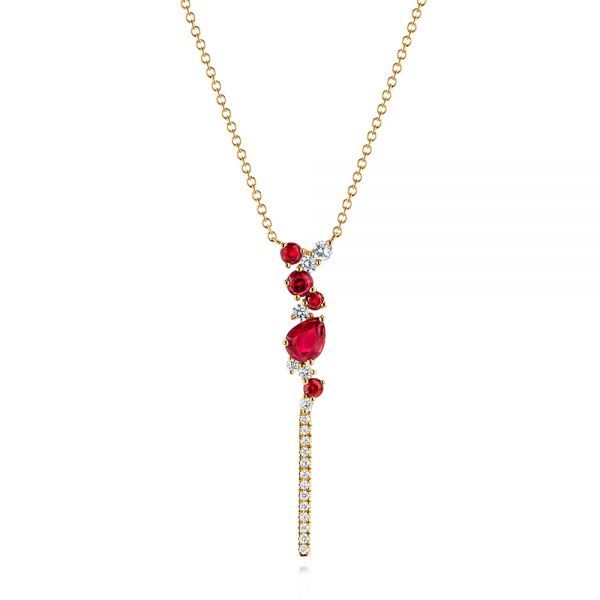 Diamond And Ruby Necklace - 106431