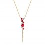 Diamond And Ruby Necklace - Three-Quarter View -  106430 - Thumbnail