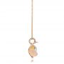 14k Rose Gold 14k Rose Gold Diamond And Yellow Opal Flower Pendant - Side View -  101976 - Thumbnail