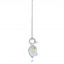 14k White Gold 14k White Gold Diamond And Yellow Opal Flower Pendant - Side View -  101976 - Thumbnail