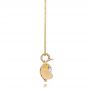 14k Yellow Gold Diamond And Yellow Opal Flower Pendant - Side View -  101976 - Thumbnail
