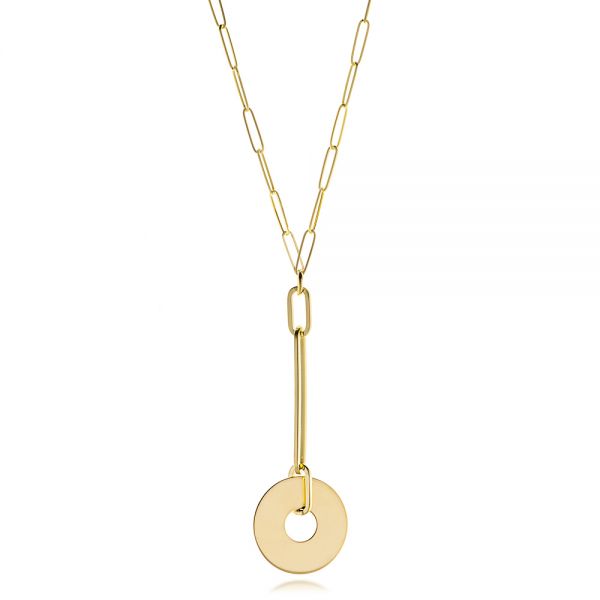 Disc Drop Paper Clip Chain Y-Necklace - reference design