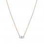 18k Rose Gold 18k Rose Gold Drilled Diamond Necklace - Three-Quarter View -  105221 - Thumbnail