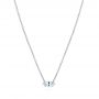 18k White Gold 18k White Gold Drilled Diamond Necklace - Three-Quarter View -  105221 - Thumbnail