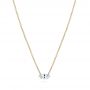 18k Yellow Gold 18k Yellow Gold Drilled Diamond Necklace - Three-Quarter View -  105221 - Thumbnail