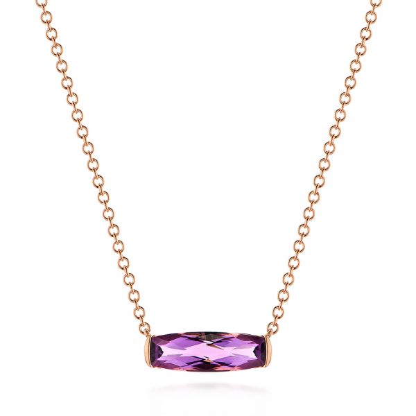 Elongated Cushion Cut Amethyst Pendant - reference design
