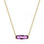 14k Yellow Gold 14k Yellow Gold Elongated Cushion Cut Amethyst Pendant - Three-Quarter View -  105410 - Thumbnail