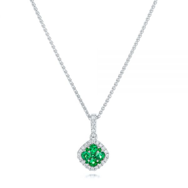 Emerald Cluster and Diamond Halo Pendant - reference design