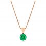 18k Rose Gold 18k Rose Gold Emerald Pendant - Three-Quarter View -  106467 - Thumbnail