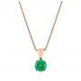 14k Rose Gold 14k Rose Gold Emerald Pendant - Three-Quarter View -  106467 - Thumbnail