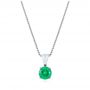  Platinum Platinum Emerald Pendant - Three-Quarter View -  106467 - Thumbnail